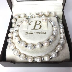 Genuine Freshwater Pearl Three Piece Jewelry Set
